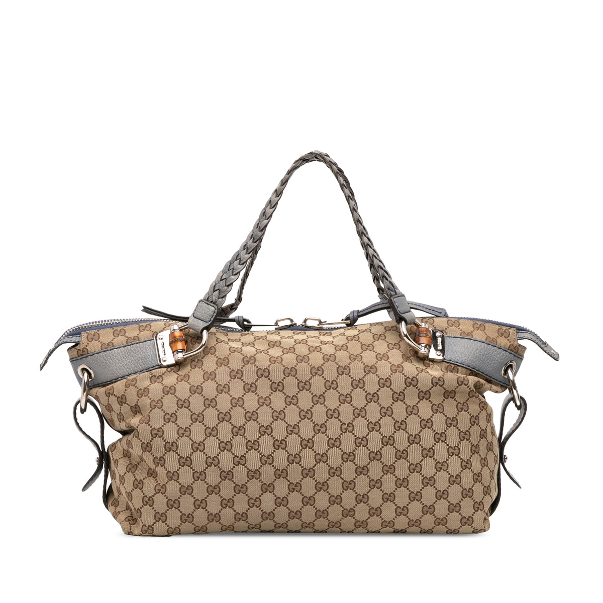 Medium GG Canvas Bamboo Bar Tote