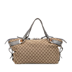 Medium GG Canvas Bamboo Bar Tote