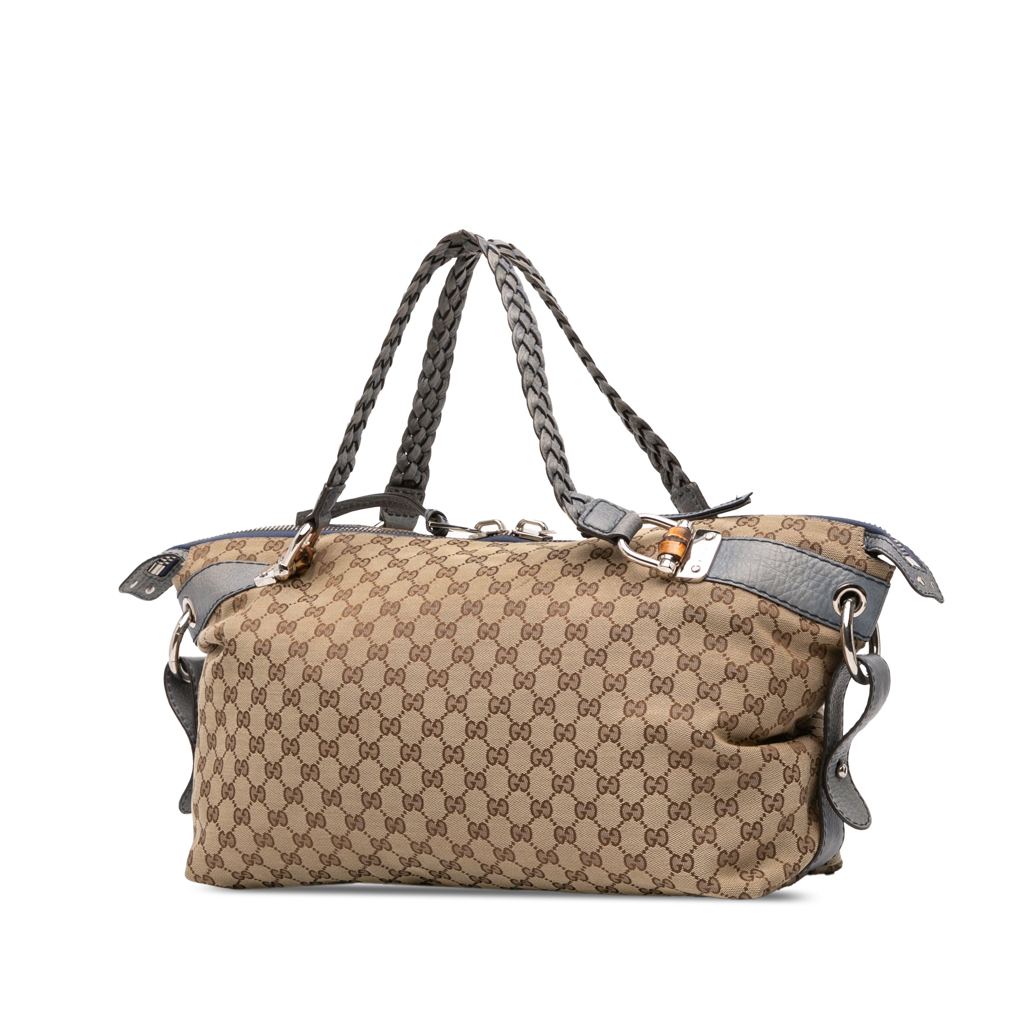 Medium GG Canvas Bamboo Bar Tote