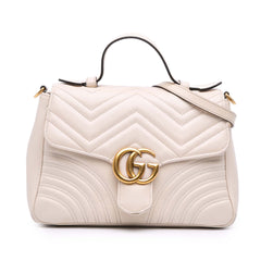 Small GG Marmont Matelasse Leather Top Handle Bag