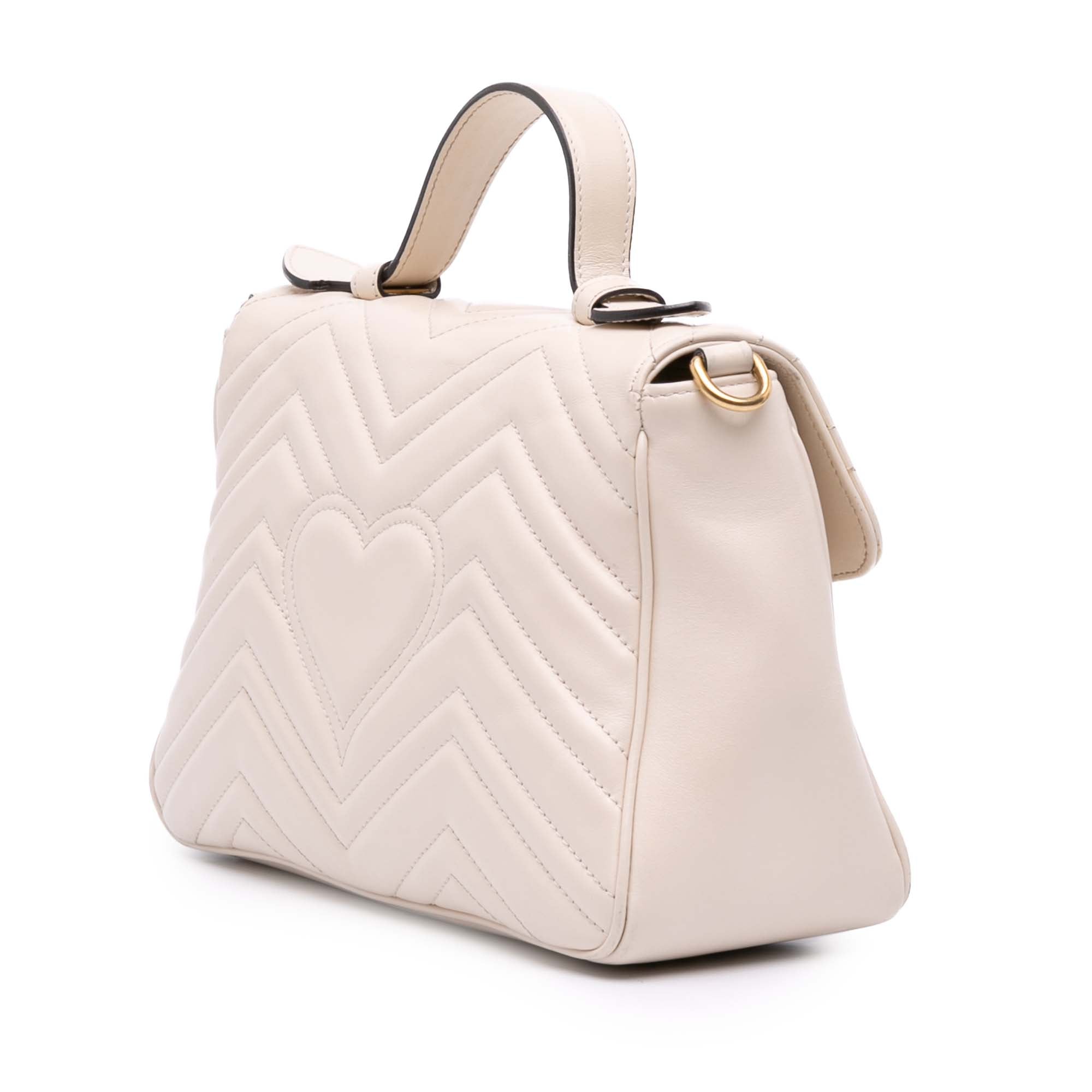 Small GG Marmont Matelasse Leather Top Handle Bag