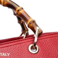 Medium Calfskin Bamboo Shopper Satchel