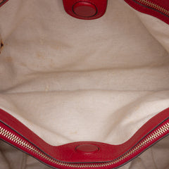 Medium Calfskin Bamboo Shopper Satchel