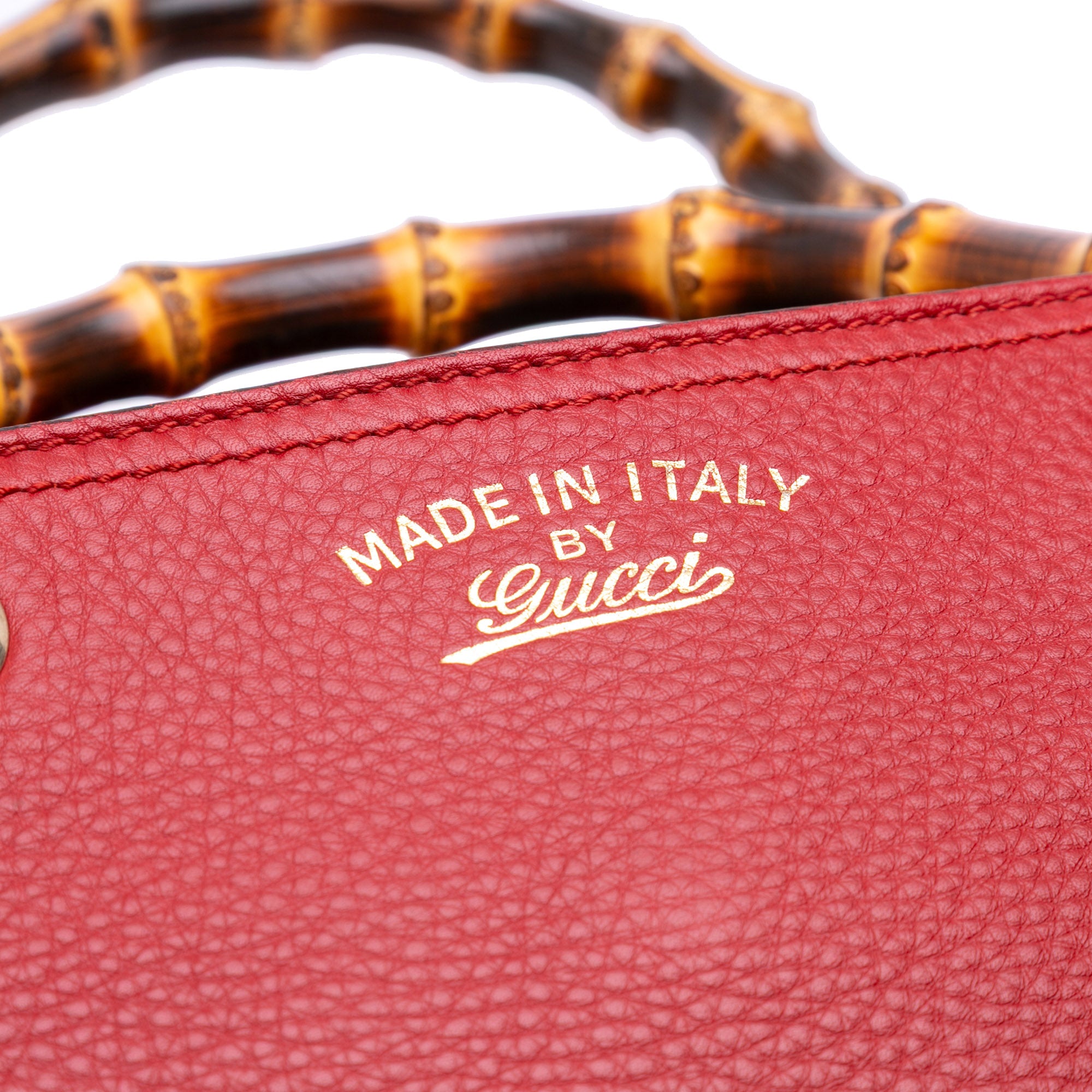 Medium Calfskin Bamboo Shopper Satchel