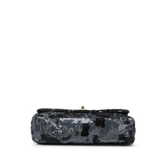 Small Multicolor Lambskin Sequin Single Flap