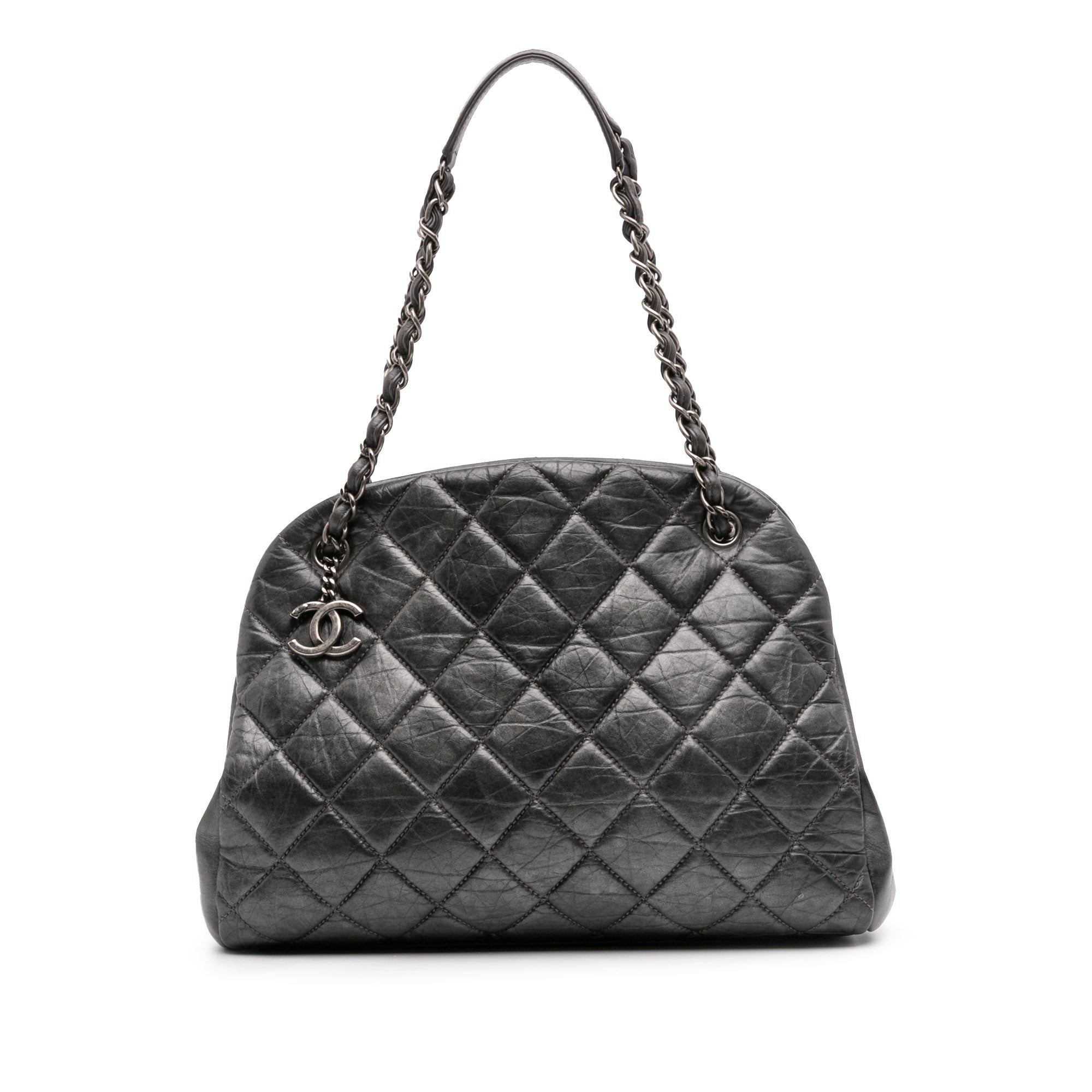 Large Aged Calfskin Just Mademoiselle Bowling Bag