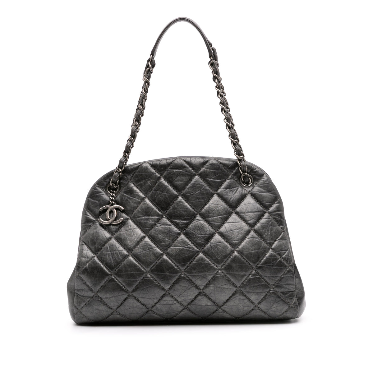 Large Aged Calfskin Just Mademoiselle Bowling Bag