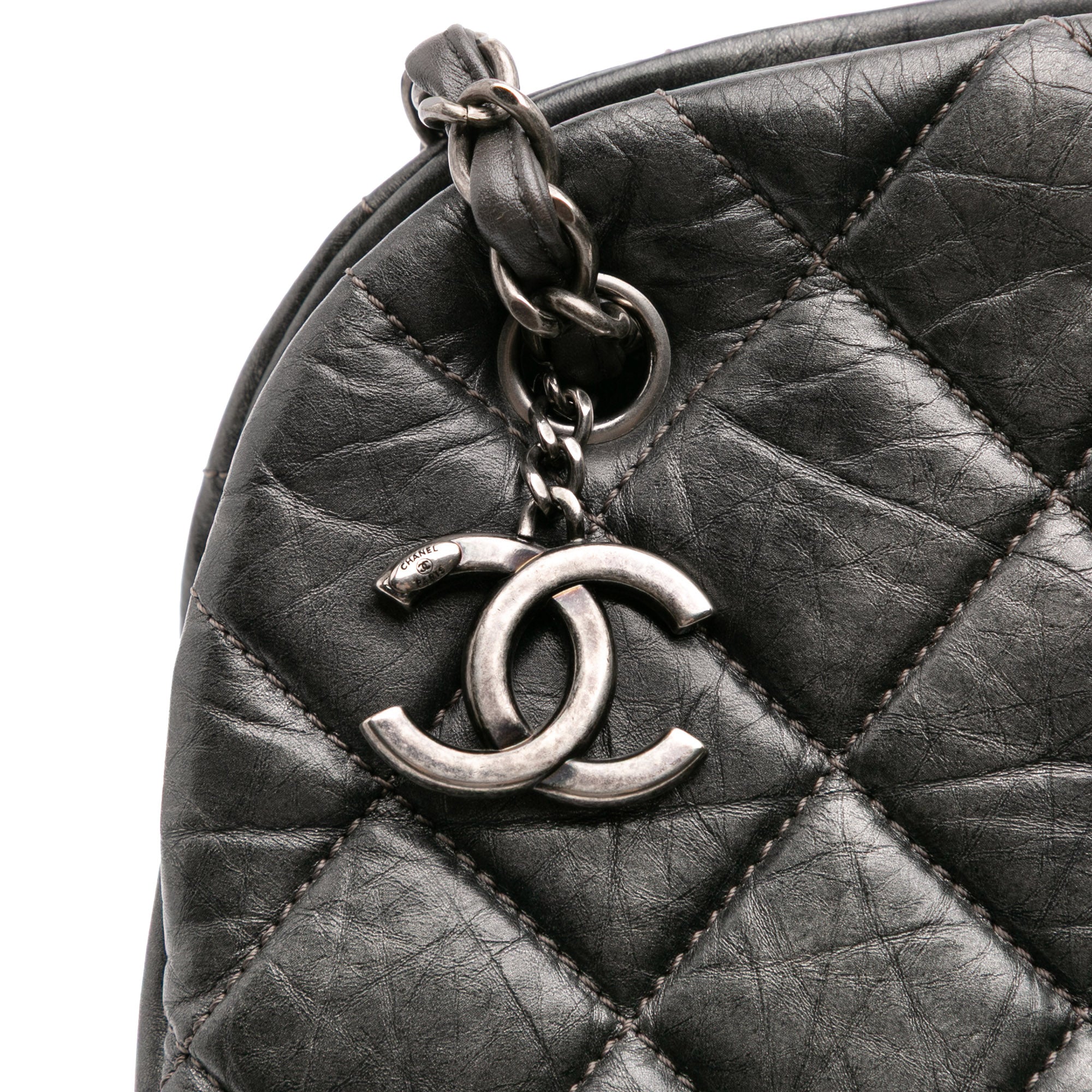 Large Aged Calfskin Just Mademoiselle Bowling Bag