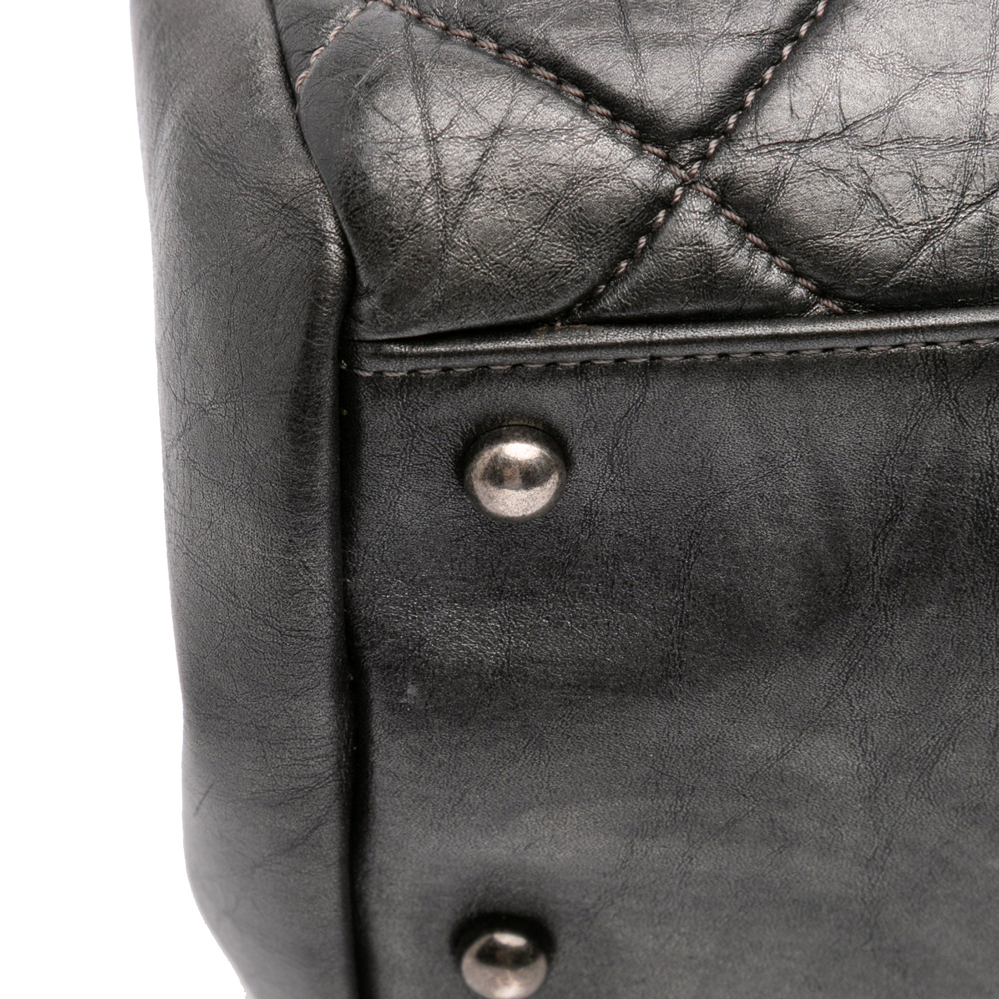 Large Aged Calfskin Just Mademoiselle Bowling Bag