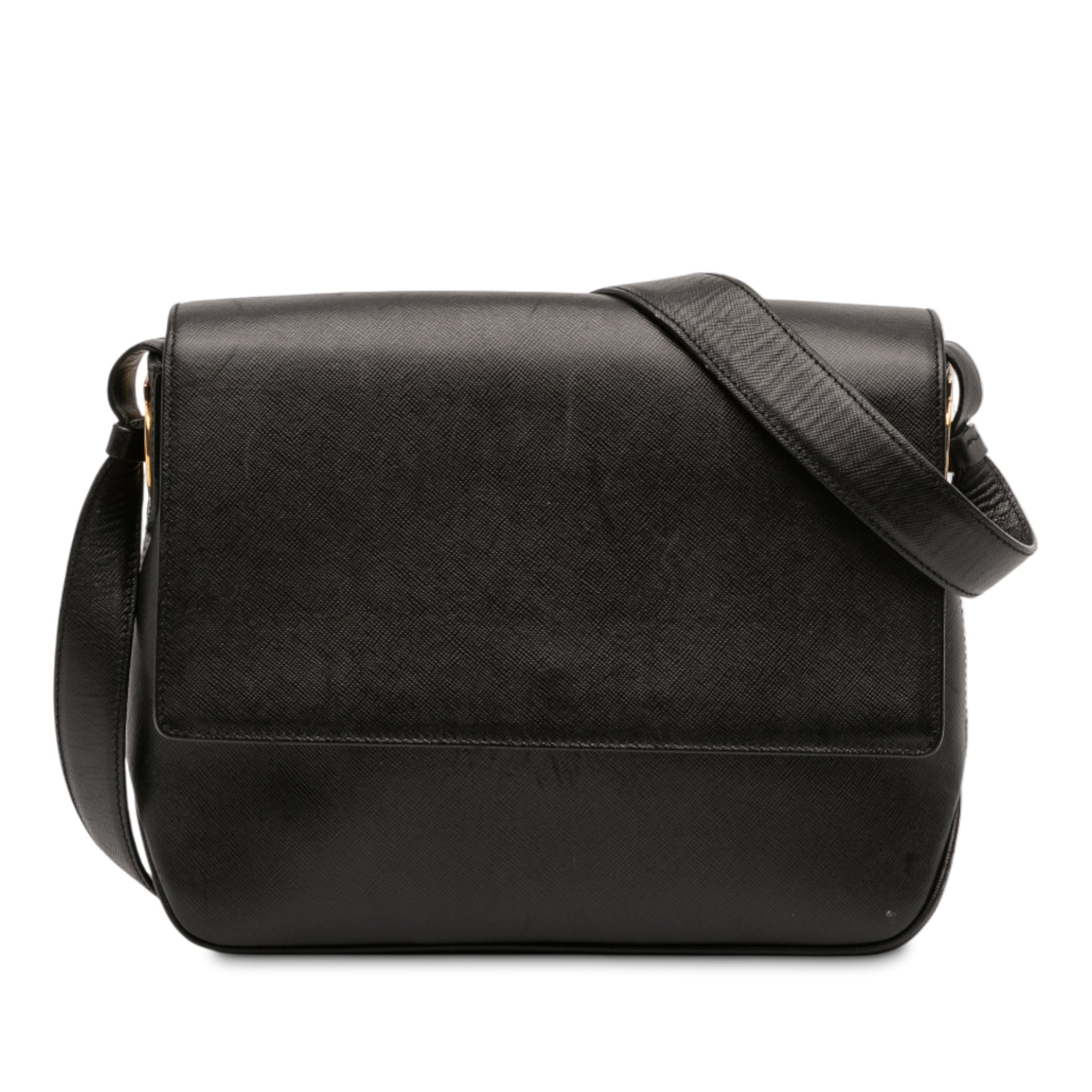 Leather Gancini Shoulder Bag