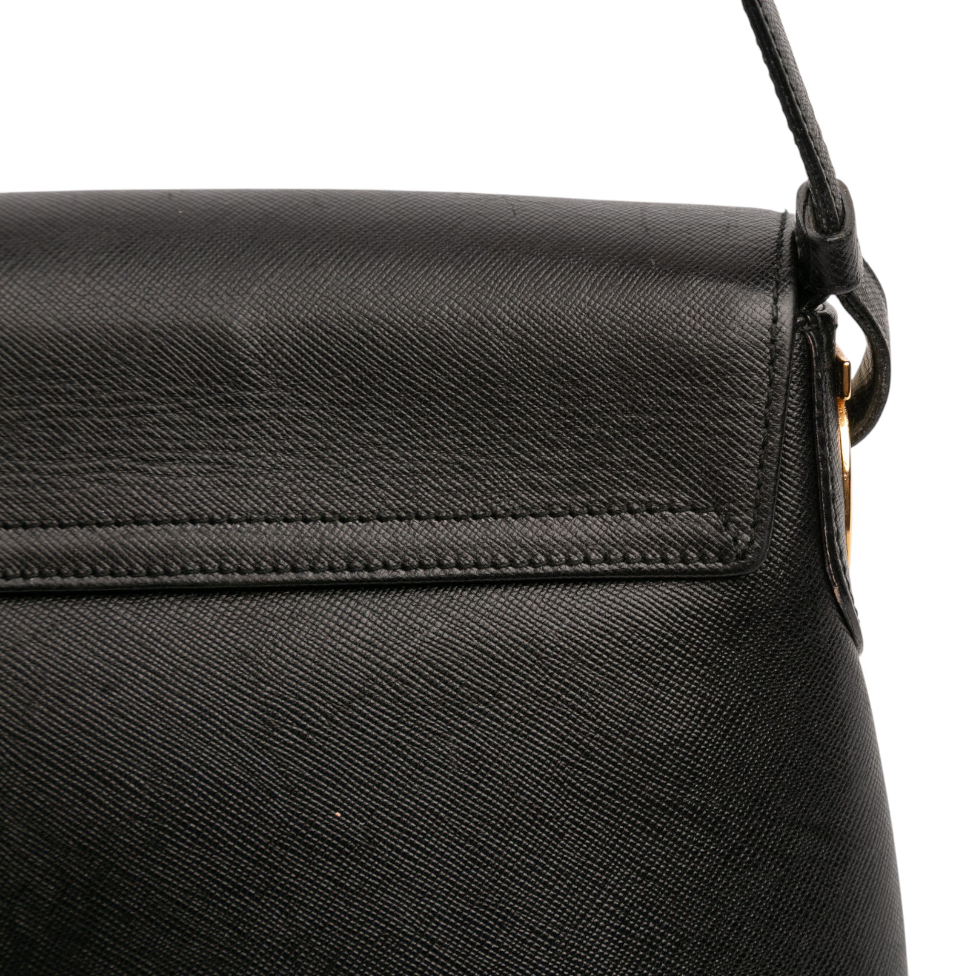 Leather Gancini Shoulder Bag
