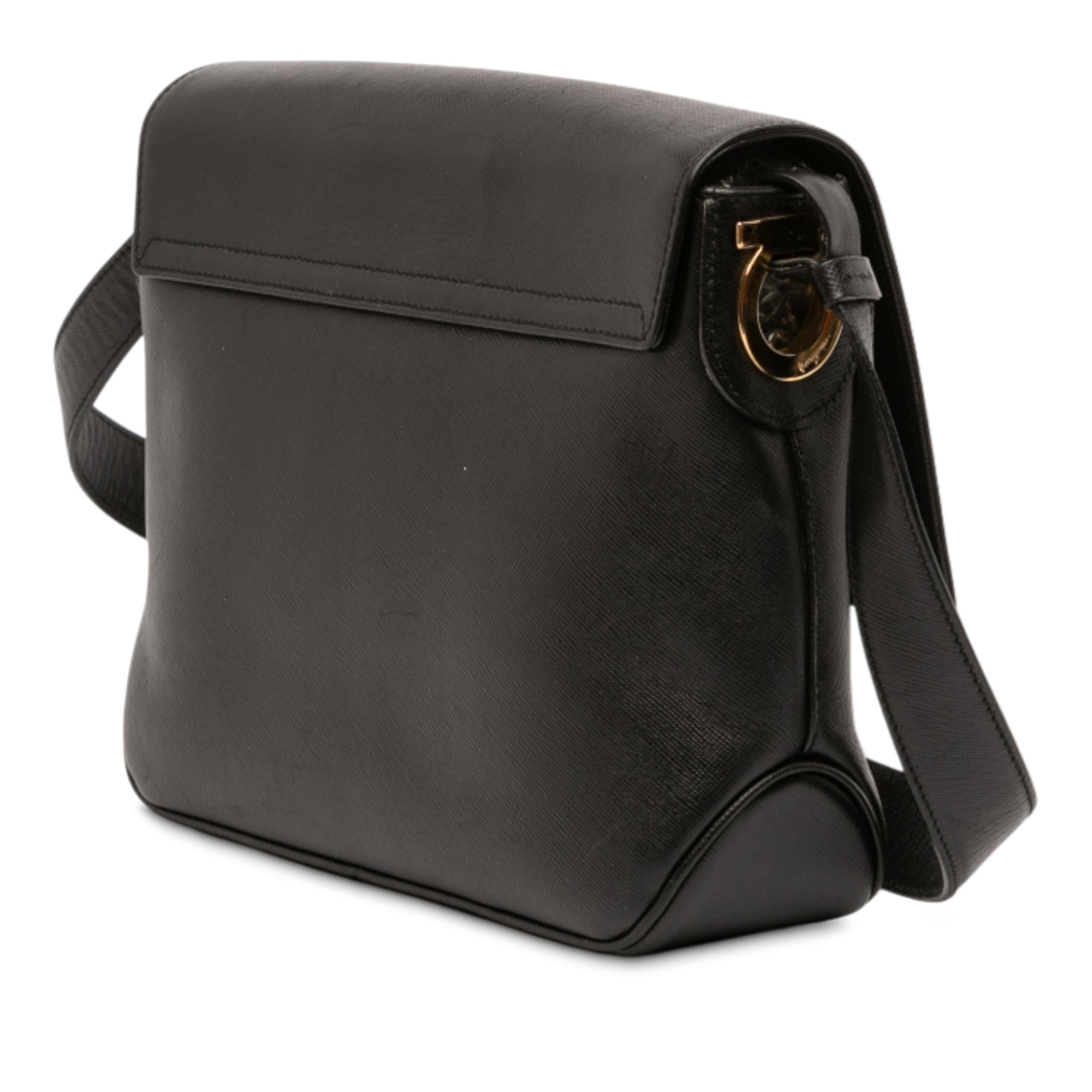 Leather Gancini Shoulder Bag