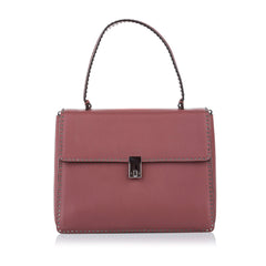 Rockstud Leather Satchel_0