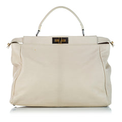 Large Peekaboo Leather Satchel