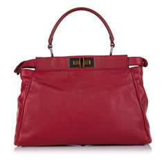 Medium Peekaboo Leather Satchel_0