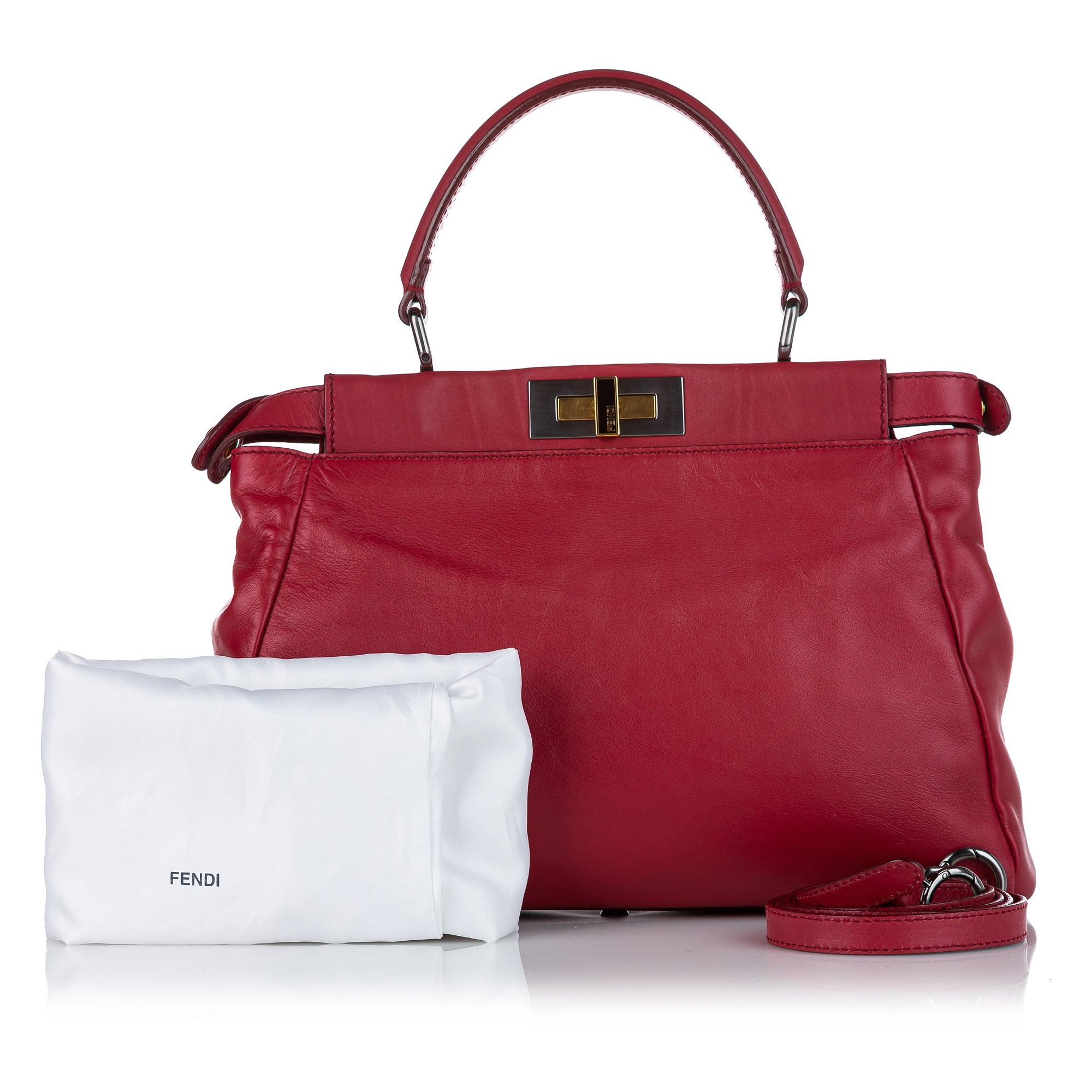 Medium Peekaboo Leather Satchel_8