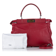 Medium Peekaboo Leather Satchel_8