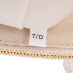 Small Saffiano Lux Galleria Floral Print Double Zip Satchel