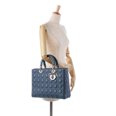 Large Lambskin Cannage Lady Dior