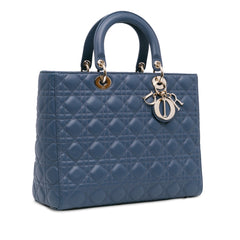 Large Lambskin Cannage Lady Dior