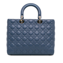 Large Lambskin Cannage Lady Dior