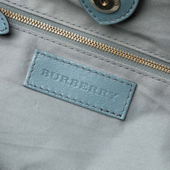 Small Leather Trimmed Haymarket Check Coated Canvas Canterbury Tote