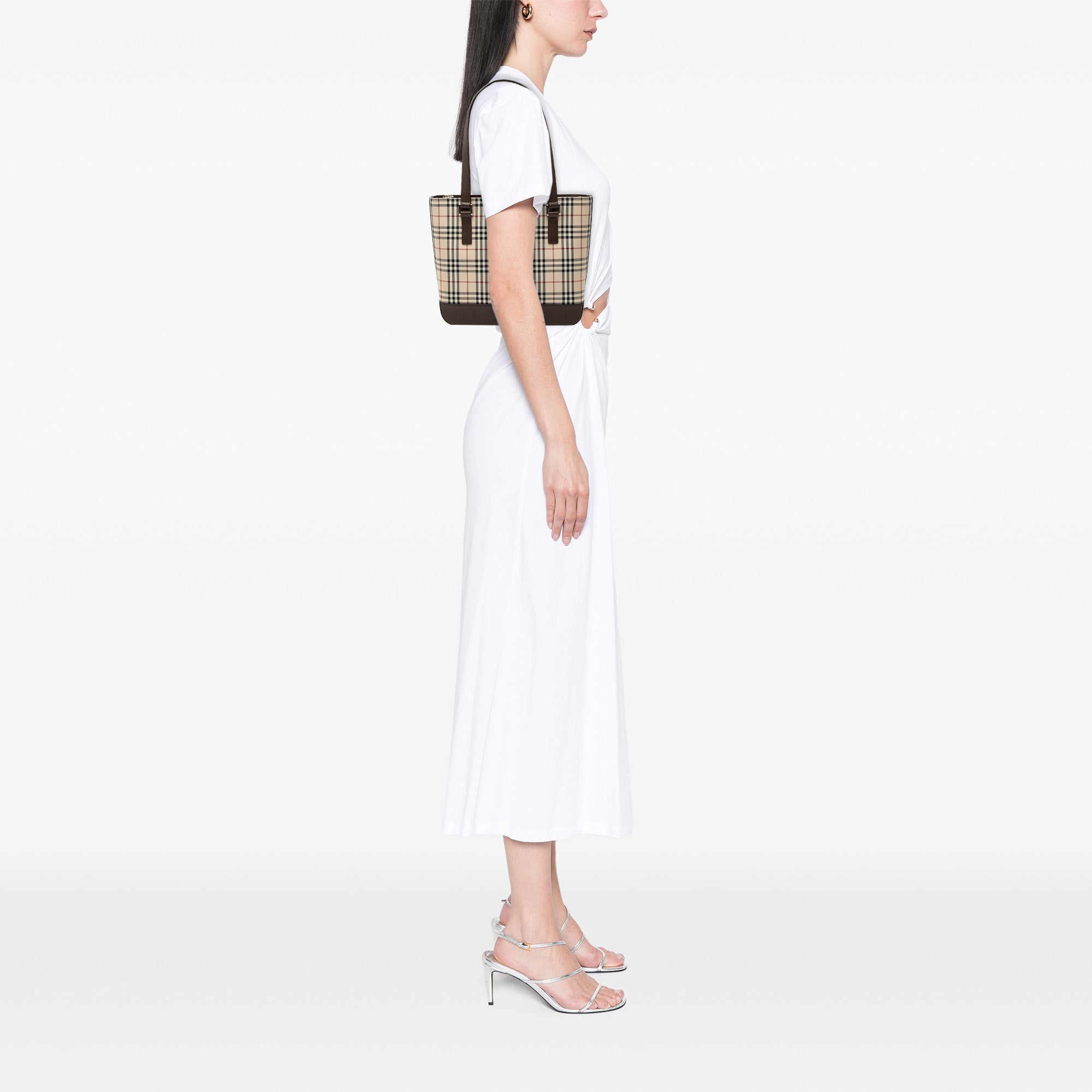 House Check Canvas Tote