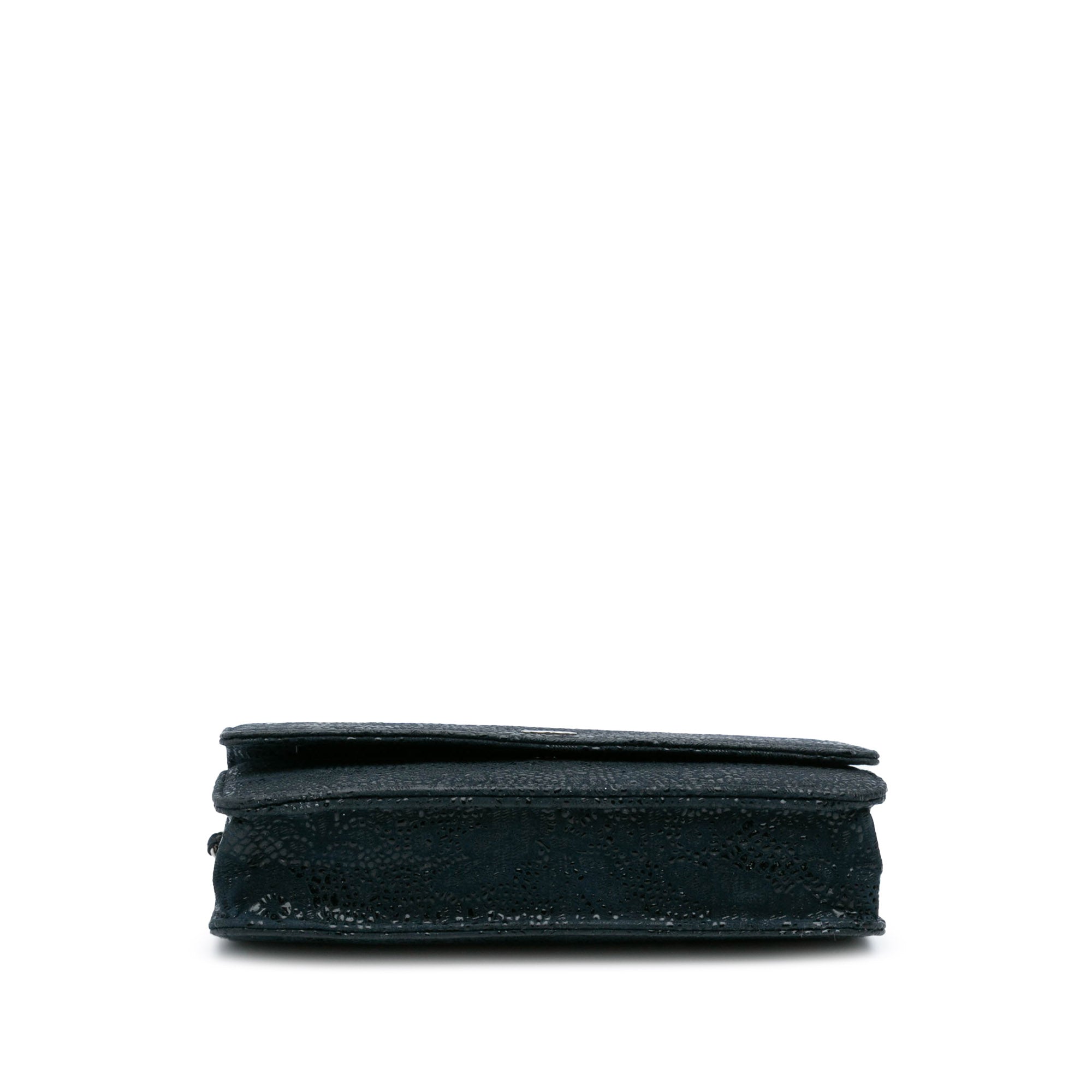 Lace Overlay Goatskin Wallet On Chain