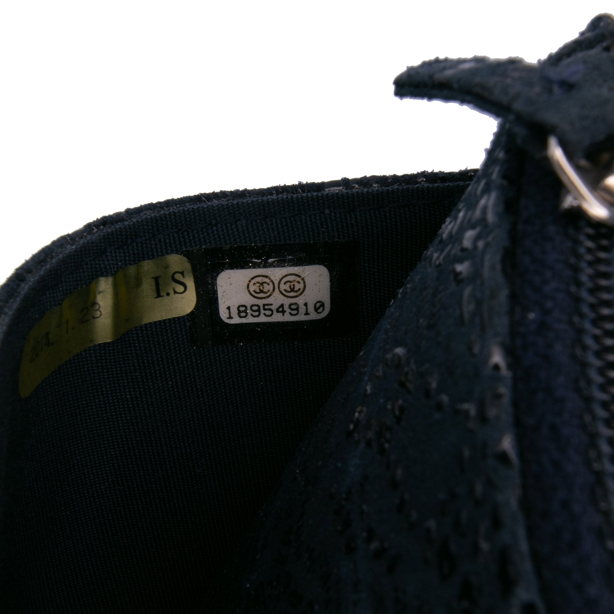 Lace Overlay Goatskin Wallet On Chain