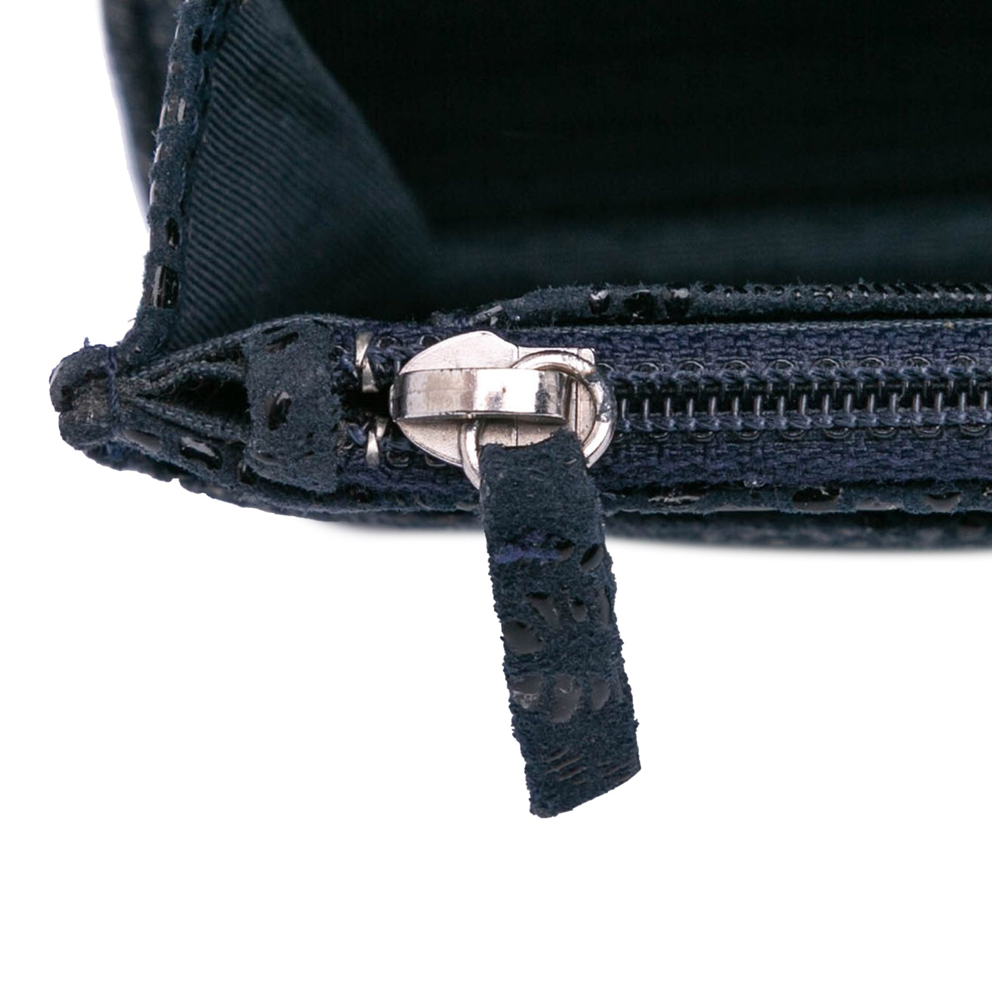 Lace Overlay Goatskin Wallet On Chain