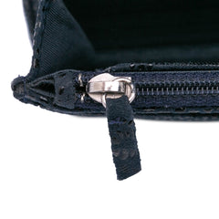 Lace Overlay Goatskin Wallet On Chain