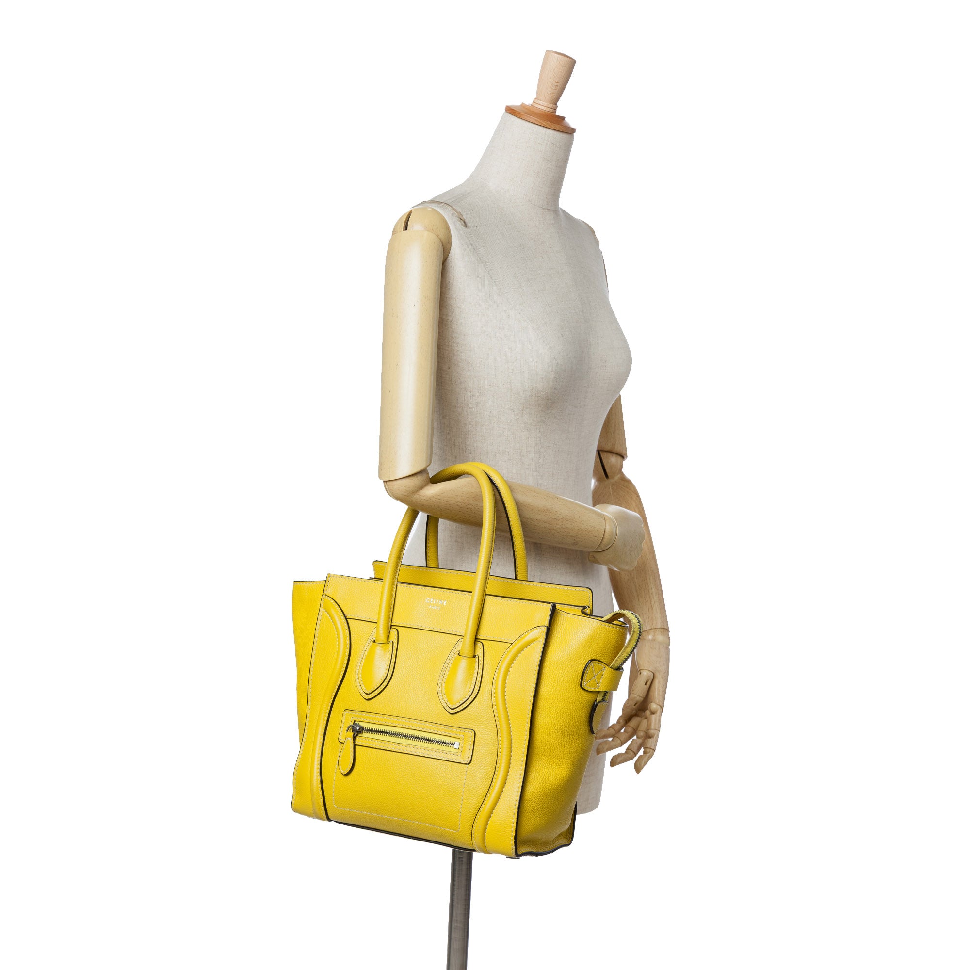 Micro Drummed Calfskin Luggage Tote