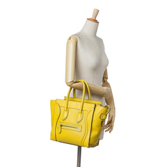 Micro Drummed Calfskin Luggage Tote