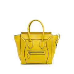 Micro Drummed Calfskin Luggage Tote