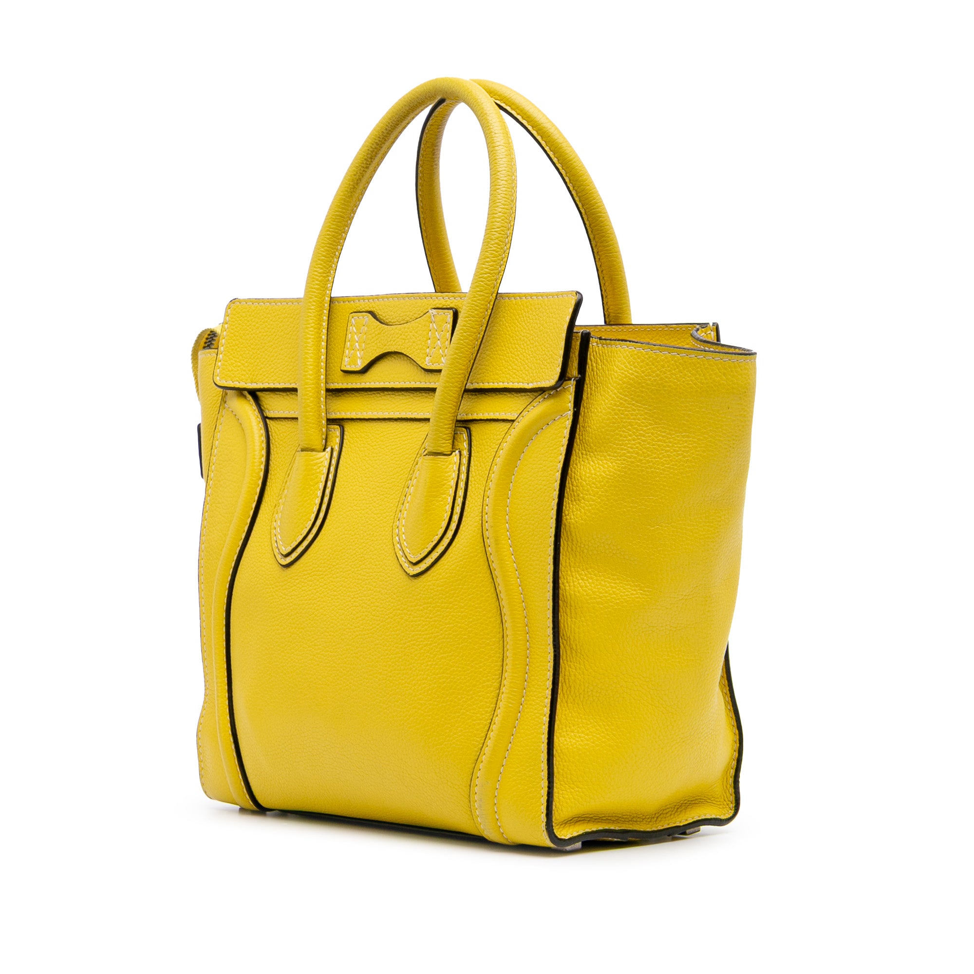 Micro Drummed Calfskin Luggage Tote