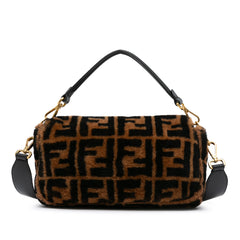 Small Zucca Shearling Baguette Satchel_2