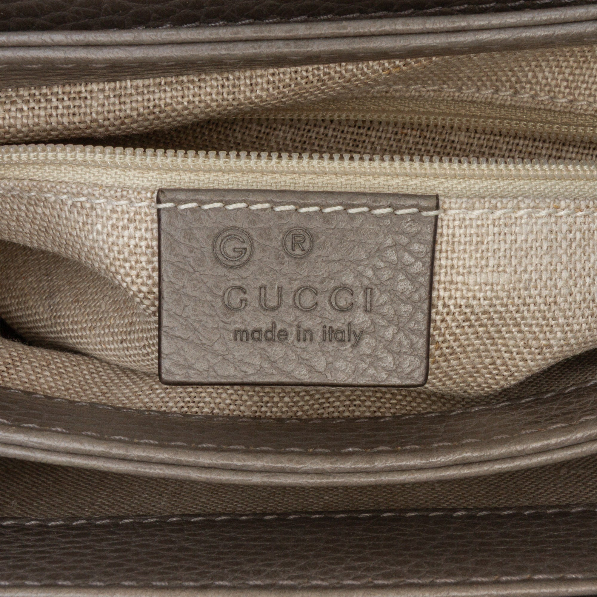 Small Dollar Calf Interlocking G Satchel