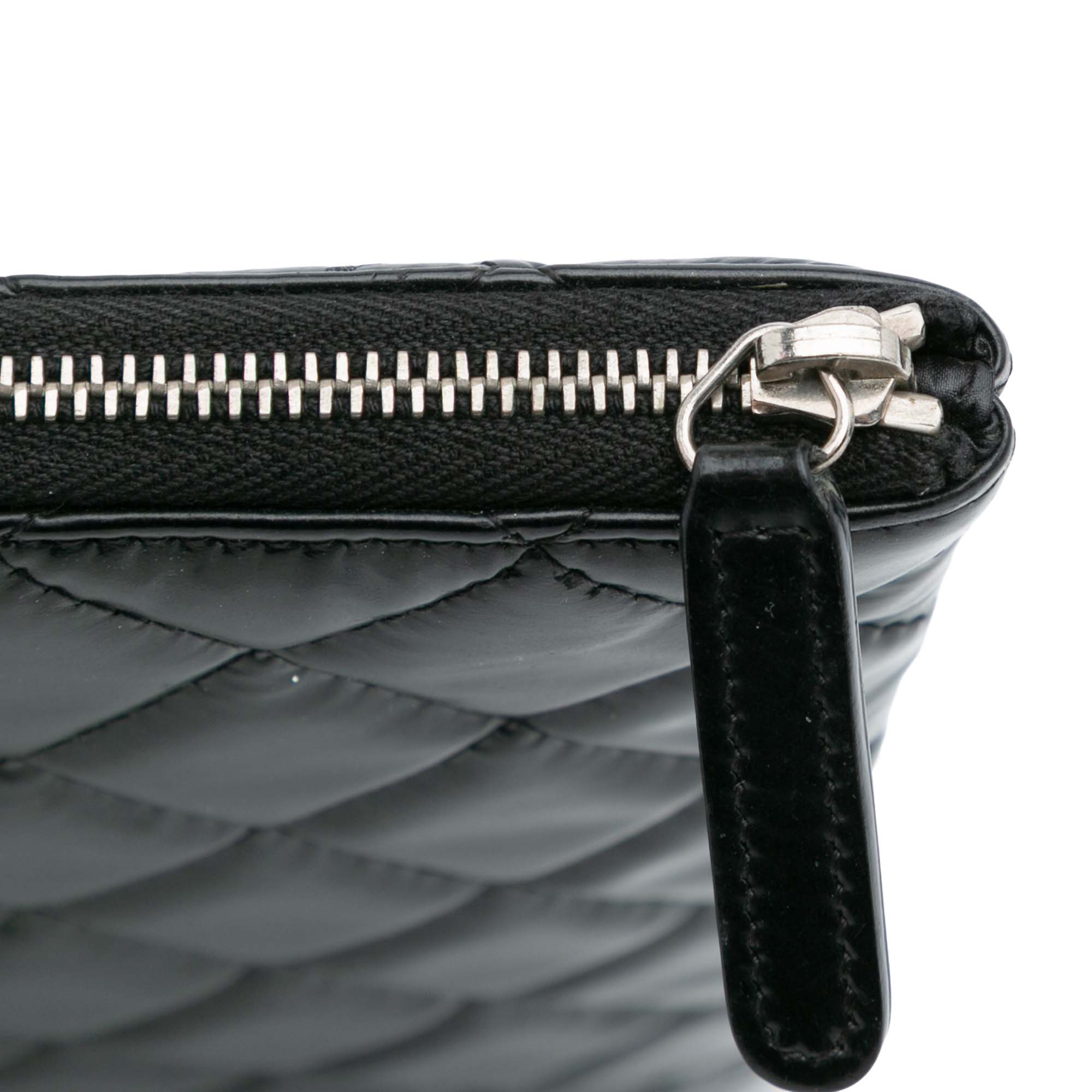 Large Quilted Patent O Case Clutch