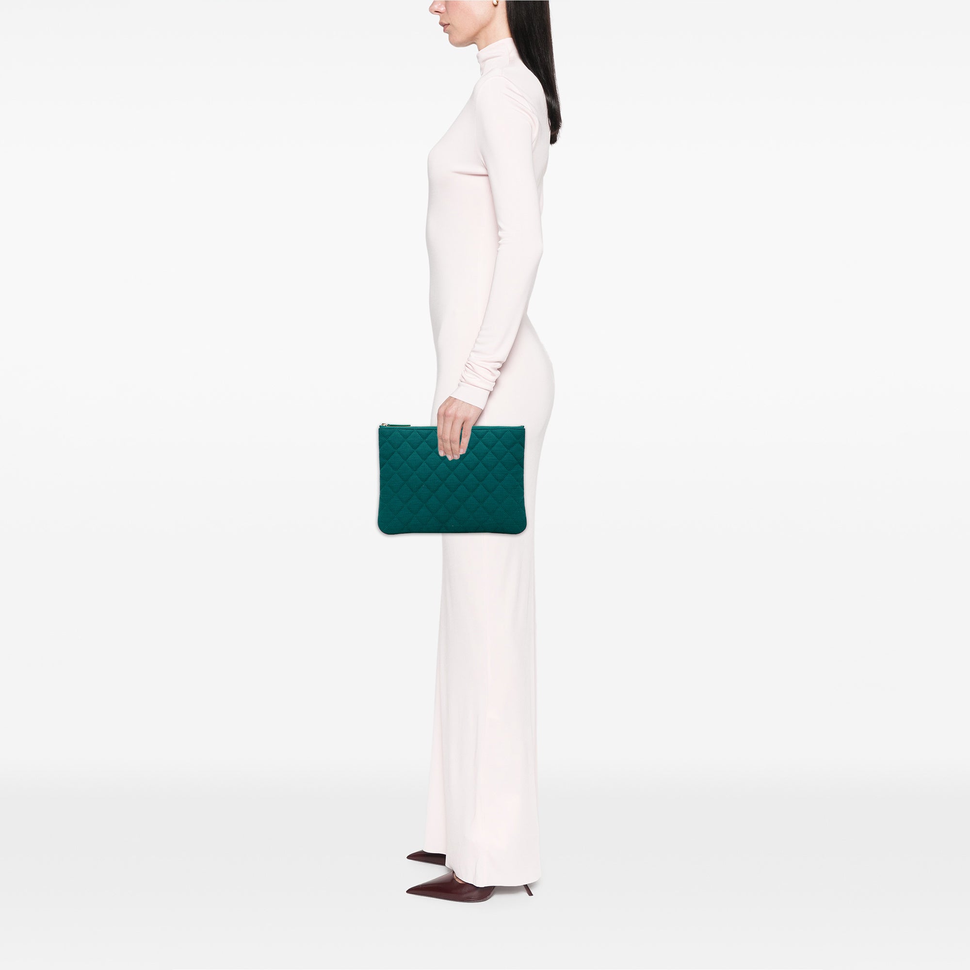 Medium Quilted Jersey O Case Clutch