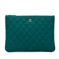 Medium Quilted Jersey O Case Clutch