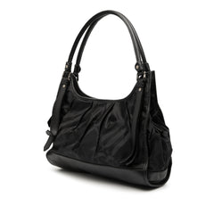 Tonal Check Nylon Shoulder Bag