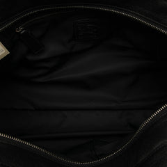 Tonal Check Nylon Shoulder Bag