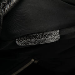 Tonal Check Nylon Shoulder Bag