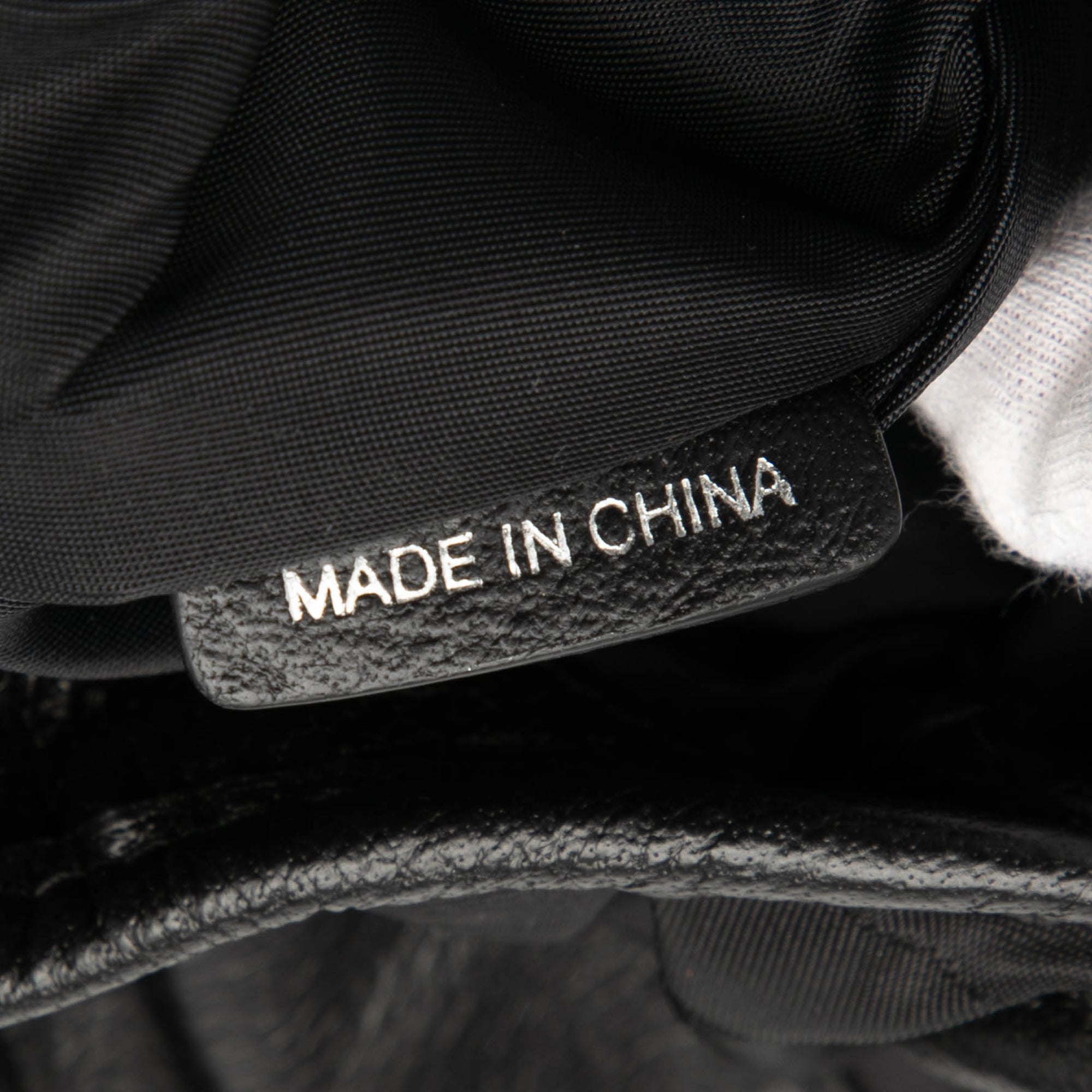 Tonal Check Nylon Shoulder Bag