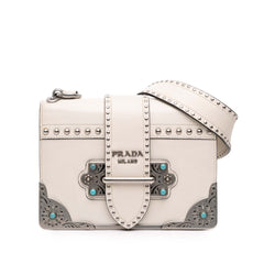City Calf Studded Folk Cahier Crossbody