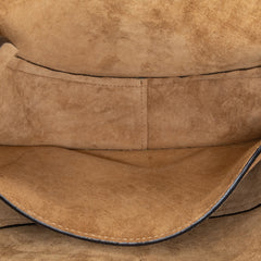 Small Raffia and Calfskin Gate Crossbody