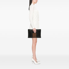 Intrecciato Trimmed Leather Clutch