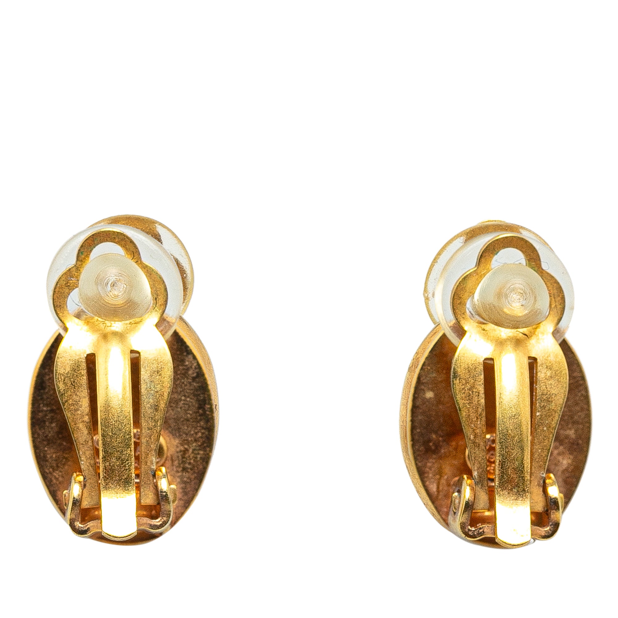 Gold Plated CC Clip On Earrings_1