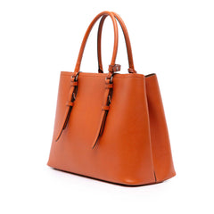 Medium Saffiano Cuir Double Satchel