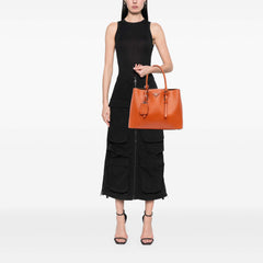 Medium Saffiano Cuir Double Satchel